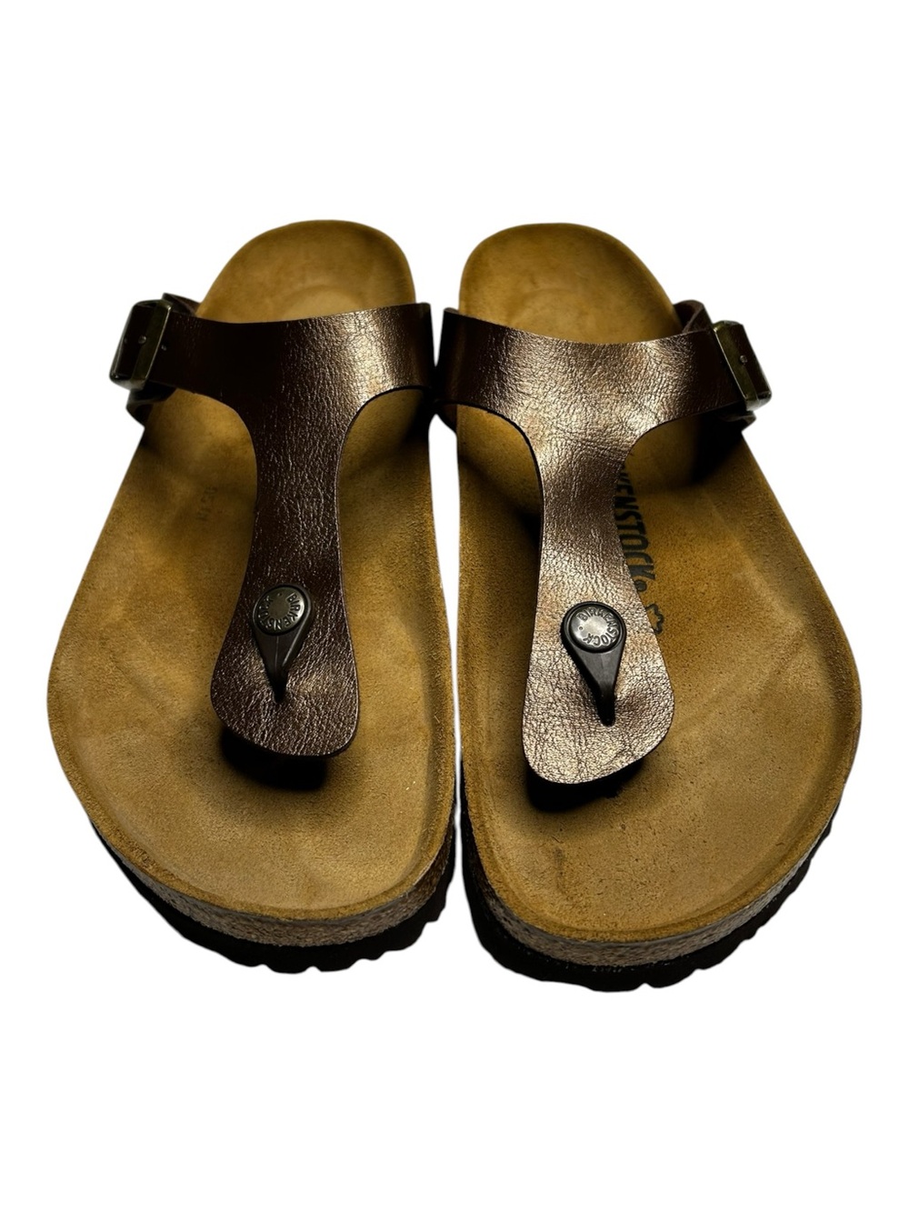 Birkenstock Gizeh Graceful Toffee Metallic Sandals EU 41 Regular Wide - Picture 8 of 12